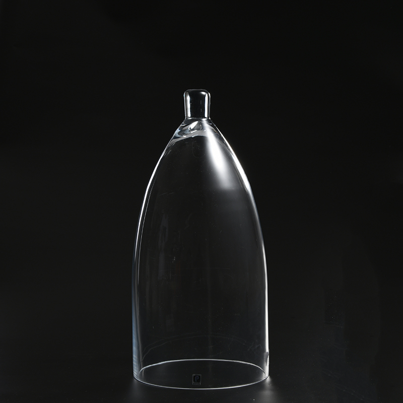 Factory Directly Sale Wholesale Customized Clear Glass Cake Cover with Wooden or Golden Metal Base