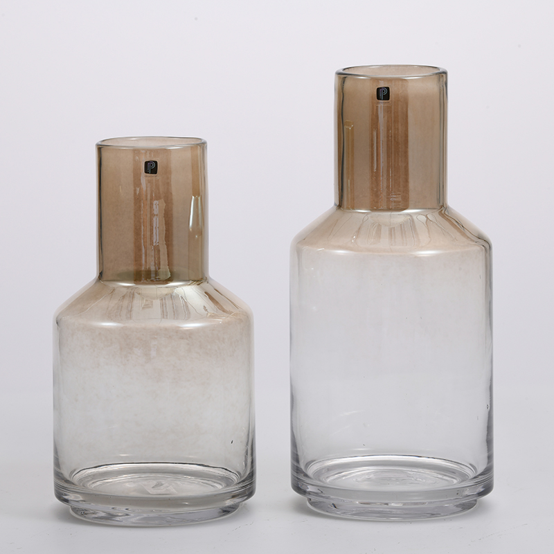 High quality Chinese manufacture specialized floral design glassware decorative glass flower vase on sale