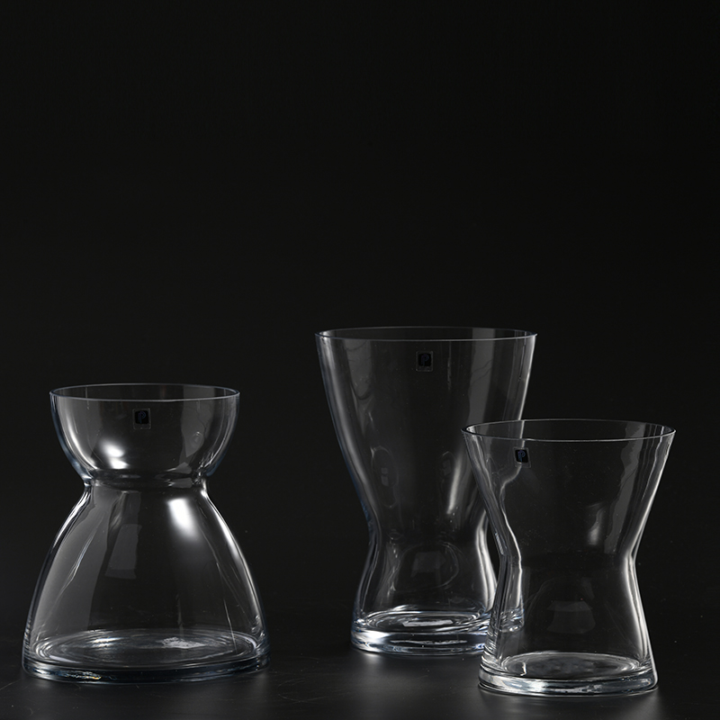 Crystal Glass Handmade Clear or Snow Floral Decoration Hydroponic Plants Glass Flower Vases