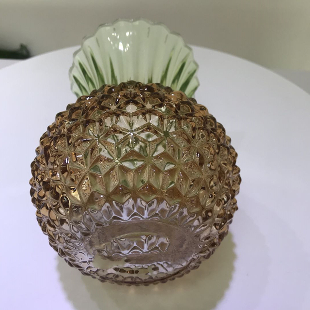 Green Glass Vases Wholesale Cheap With Artificial Flower Decorative