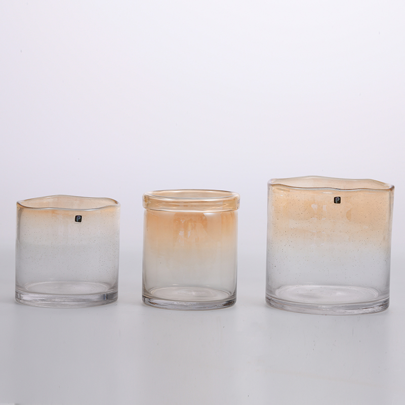 Hand-blown glassware for home decors glass flower container with glass top glass flower vase Chinese manufacture