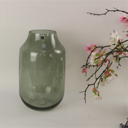 Customized fashionable colored glass flower vase home decorative glass flower vase