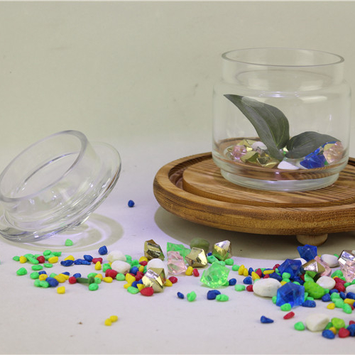 Unique design artistic cookie candy glass storage jar saving food trinket bottle