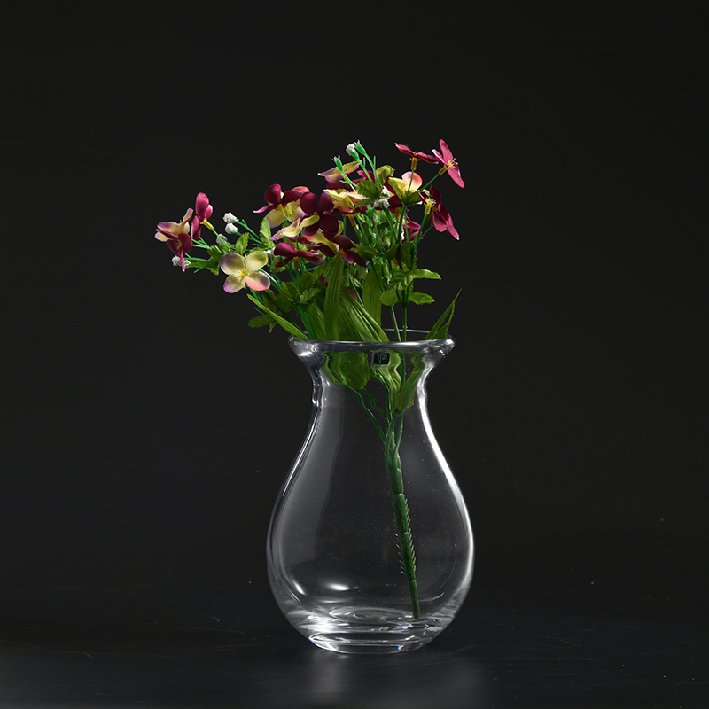 Table Glass Flower vase for Room decoration with big mouth in different sizes