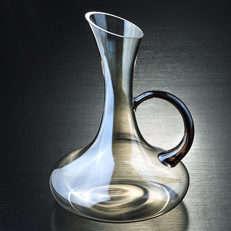 Source European design red wine transparent glass decanter