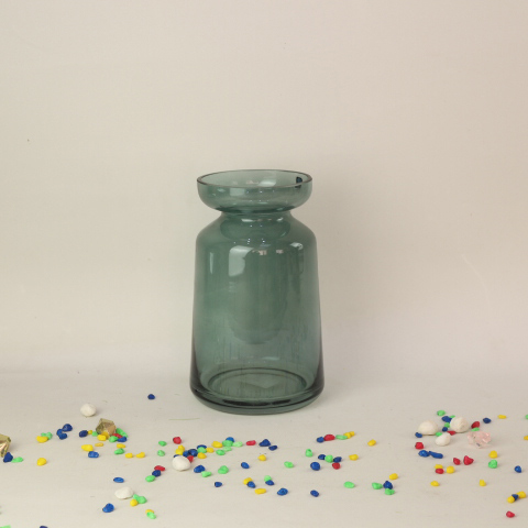 Luxury whole colored modern design decorative flower glass garden vase for home decor and wedding