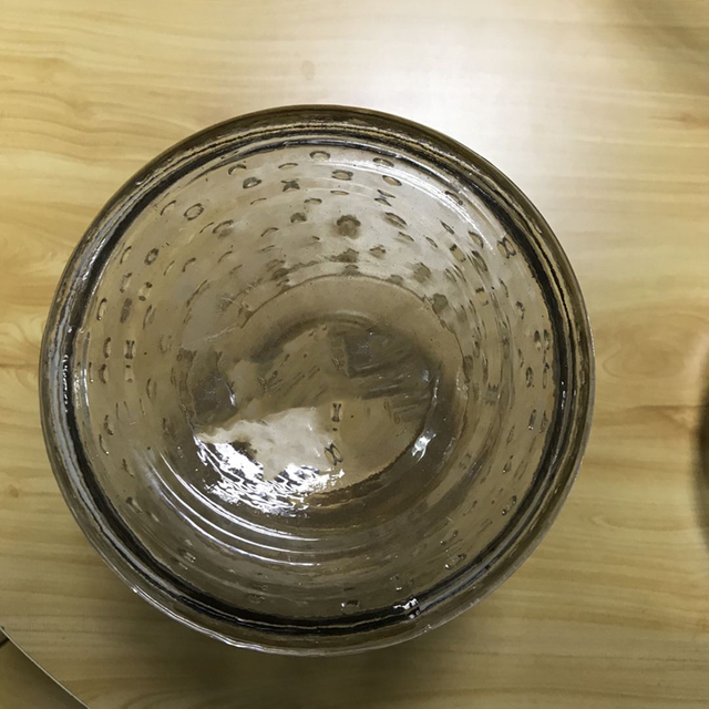 Small Size Modern Embossed Round Glass Vase For Home Decoration