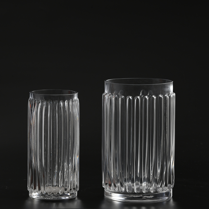 Floral Glassware flower glass vase Hand-blown creative design transparent glass flower vase
