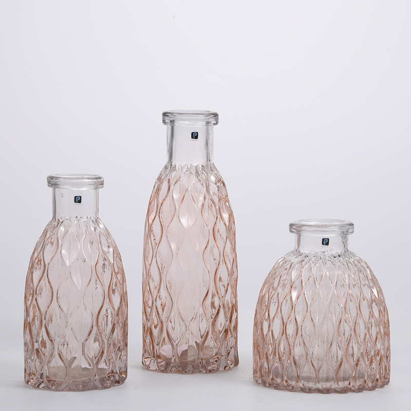 Heavy duty classic style glassware with open mouth and electro-water processing glass flower vase Chinese manufacture