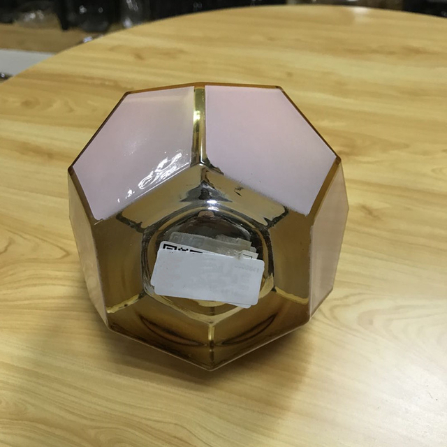 Wholesale Modern Design Color Smoked Decorative Recycled Flower Glass Vase With Metal Stand