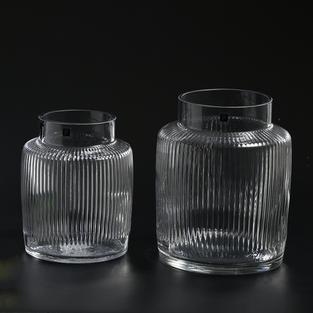 Modern style special strip design for decoration transparent glass flower factory supply on sale