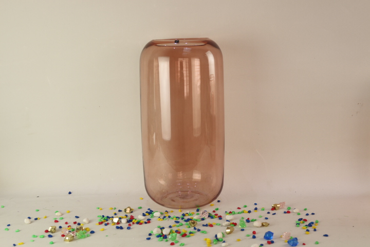 Hot sale antique classic design home decoration floor flower glazed cylinder glass vases