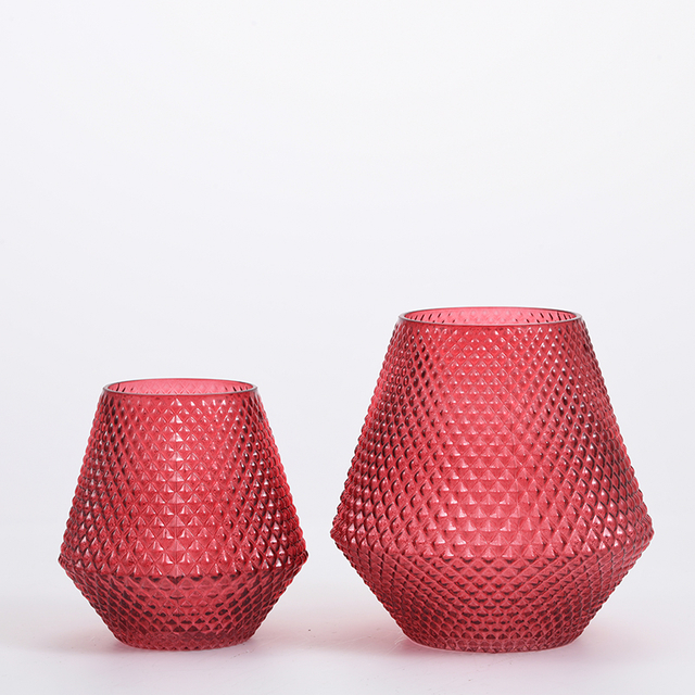 Transparent Frost all colored fashion nordic design modern style creative glass flower bowl vase for decoration on sale