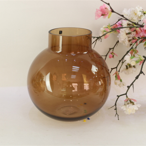 New Popular Desktop decoration Round Home Decoration Flower Glass Vase Crystal Glass Vase