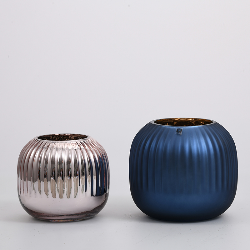 Dark color European classic style Luxury flower glass vase manufacture supply