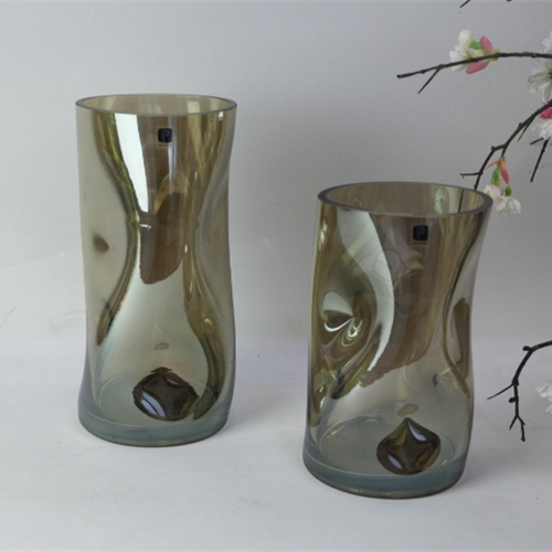 Wholesale household home decorative clear transparent cylinder morden design glass vase