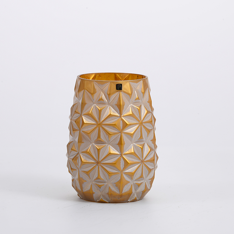 Hand-blown glassware colored floral modern style special design glass flower vases for home decor