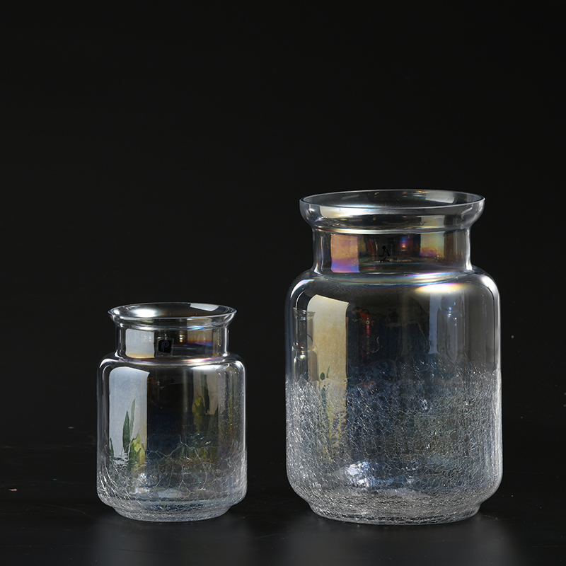 Nordic design home or cafe decoration different patterns and sizes transparent hand-blown glass flower vase