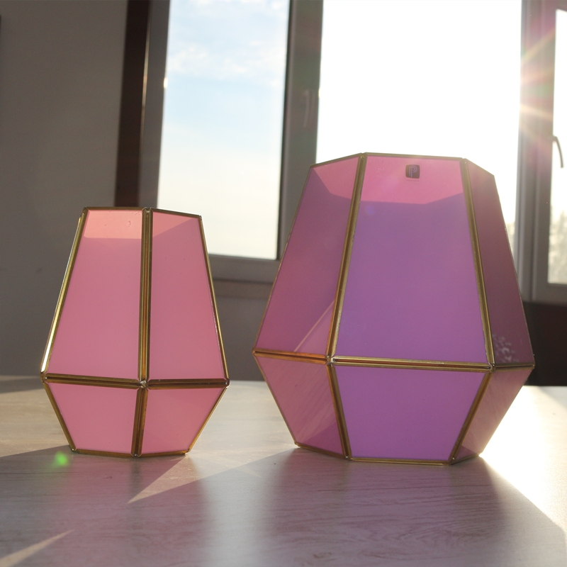 Factory Sale Direct Multi-colored Geometric stained Terrarium from Chinese supplier