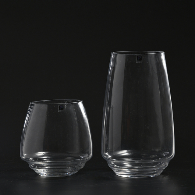 Wedding decoration modern design glass & crystal vases clear flower vase candle glass vase holders