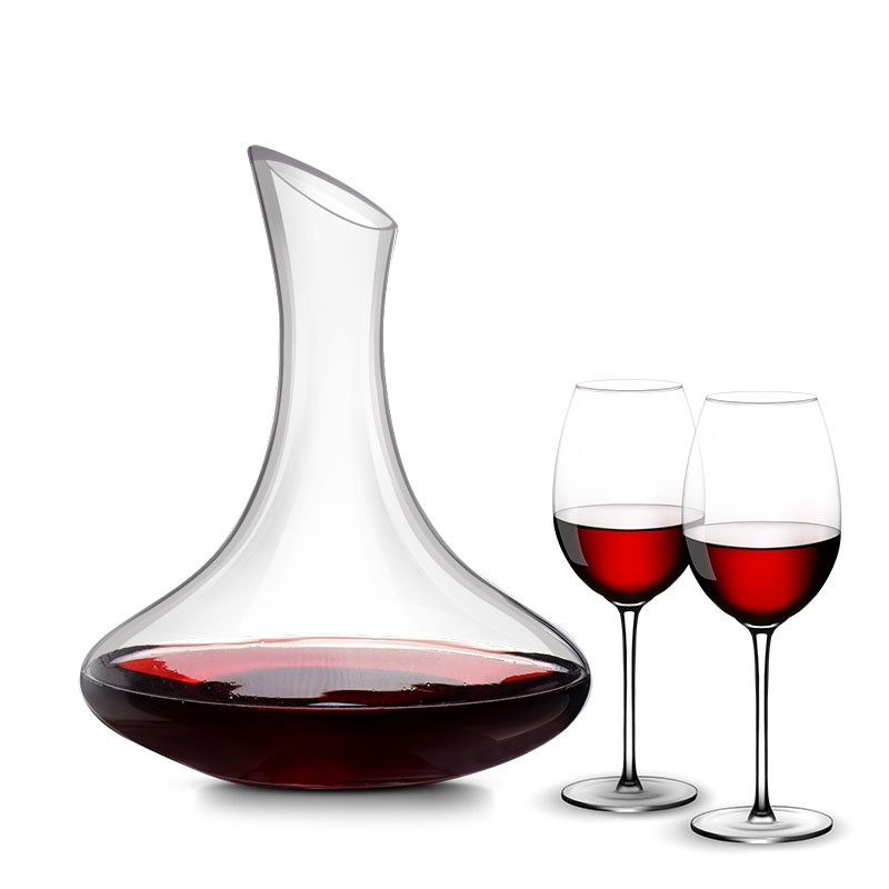 Source European design red wine transparent glass decanter