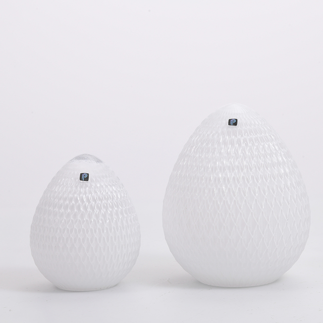 White enamel painting special design glass vase for home deco factory directly supply