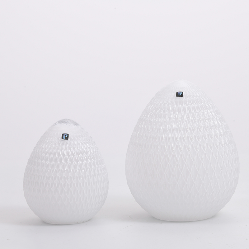 White enamel painting special design glass vase for home deco factory directly supply