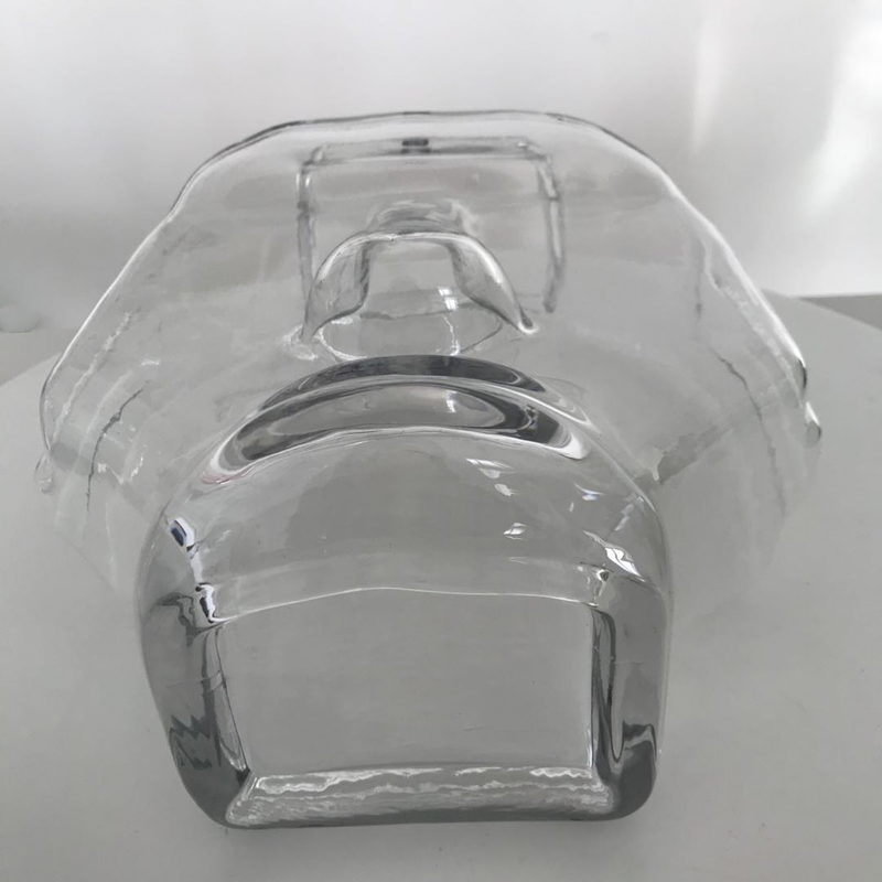 Glass vase In Dome Shaped With Green Plants or flowers For Home Desktop Decoration