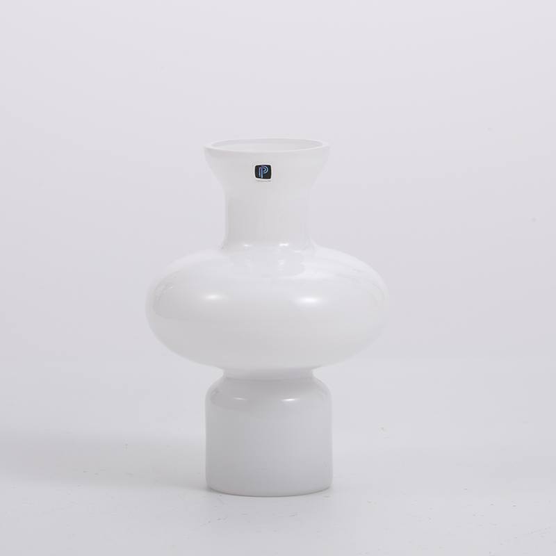 Transparent glass vase painted bottom tall bottle design glass flower vase for home deco factory directly supply