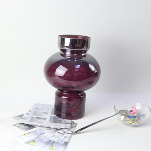 Western Style Wedding Decoration Hand Blown Restaurant Table Middle Size Cylinder Clear Flower Glass Vases