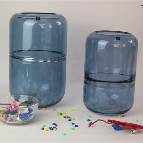 Wholesale custom made glass vases home decoration design hand made painted glass vase with low price