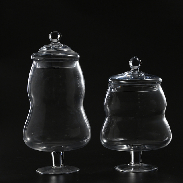 Amazon sellers best choice transparent glass candy jar or marshmallow jar with glass lid and stand for around world market