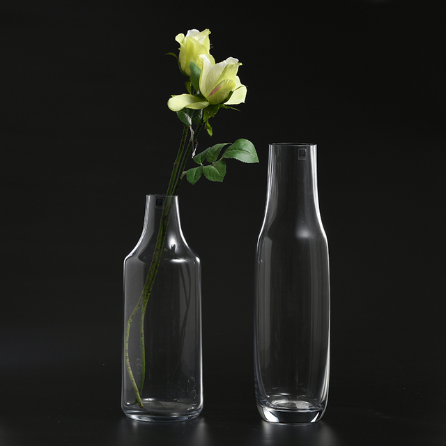 Nordic design special bubble Floral home or cafe decoration transparent hand-blown glass flower vase